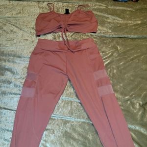CMode 2 piece pink workout set size L